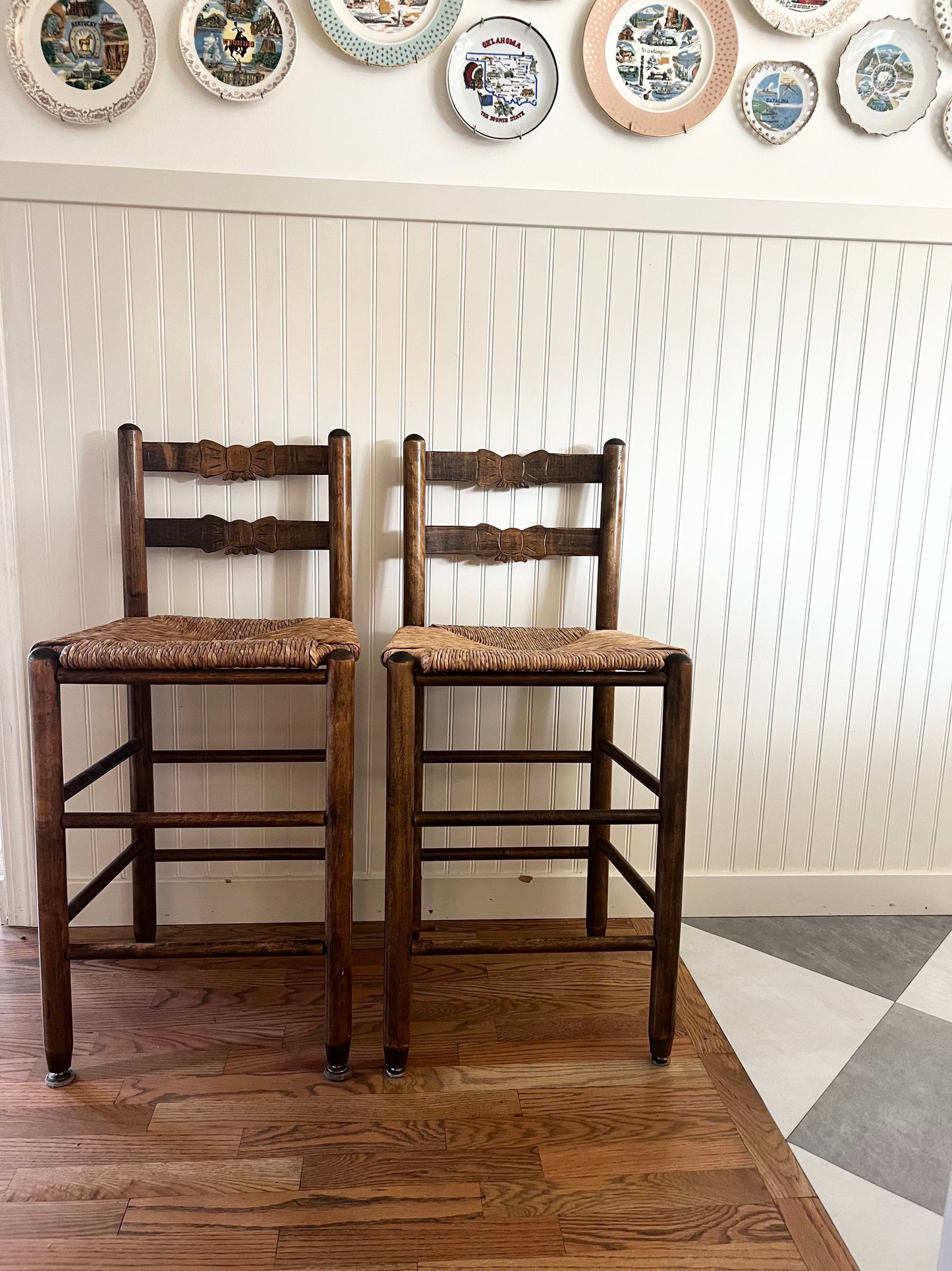 Vintage Bow Chairs-Set of 2